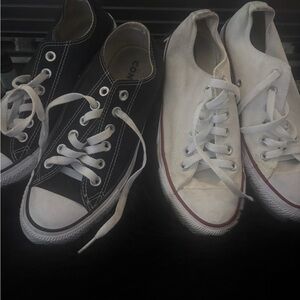 Converse Women's Classic Canvas Low Top Sneakers - Black & White